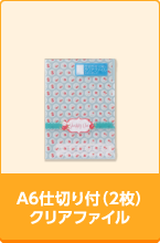 A6仕切り付(2枚)クリアファイル